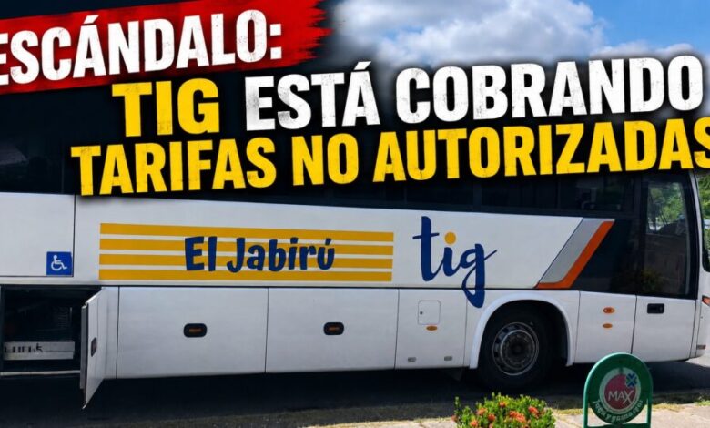 Tarifas de bus TIG Guanacaste
