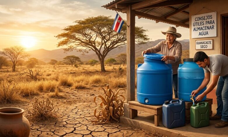 Cómo guardar agua en la casa en Guanacaste por Sequía